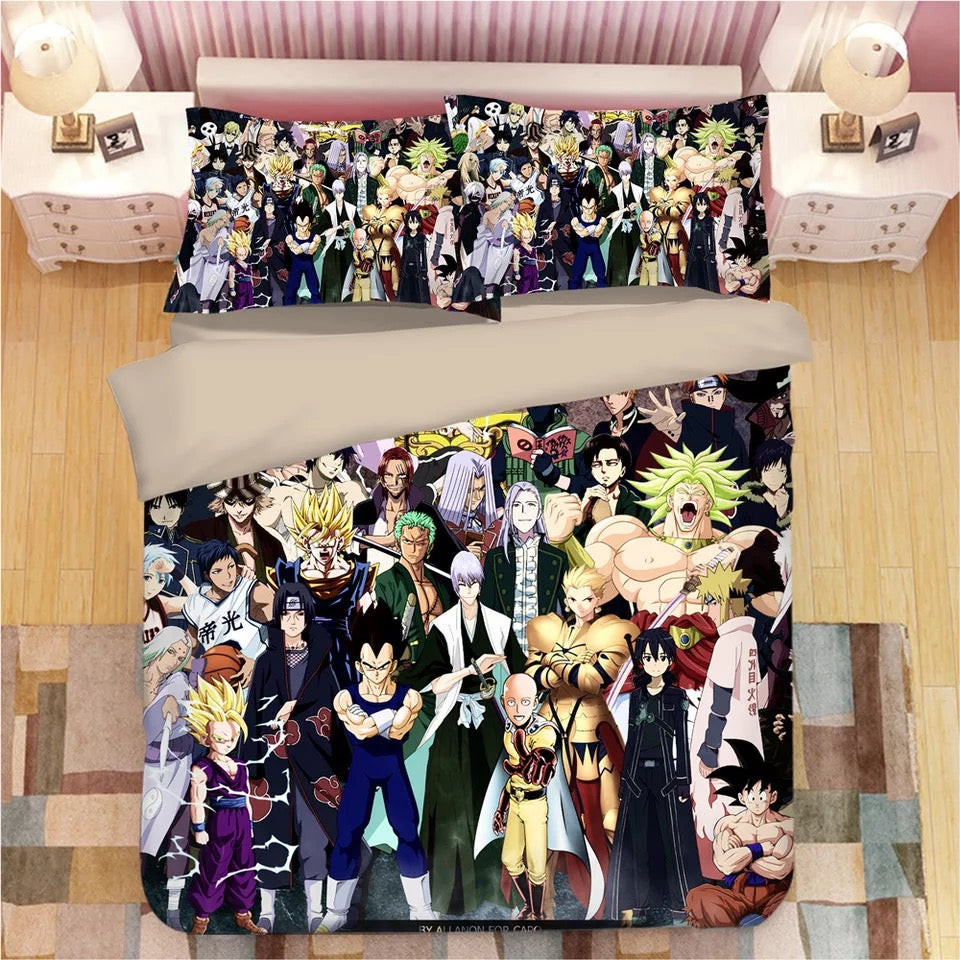 One Punch Man Duvet Cover Quilt Cover Pillowcase Bedding Set Bed Linen Home Bedroom Decor