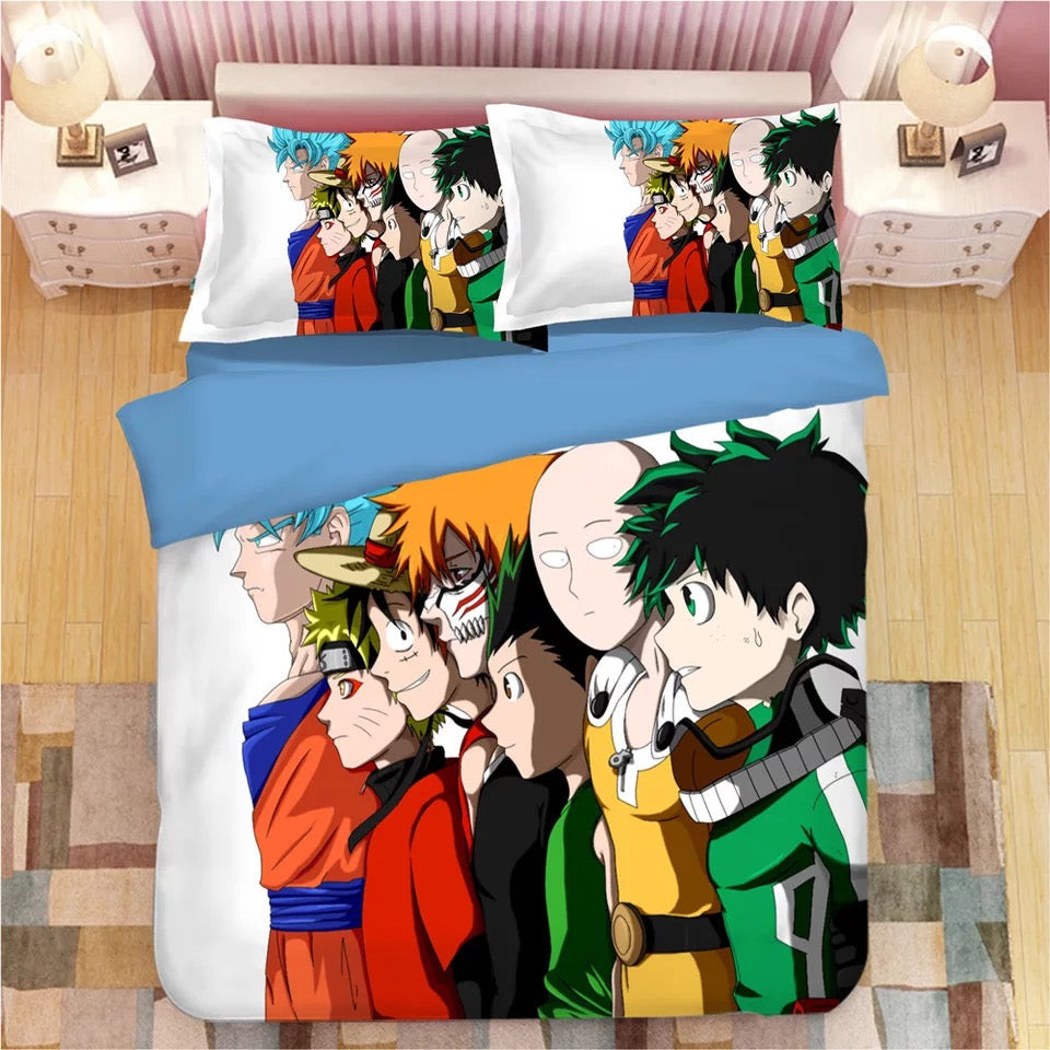 One Punch Man Duvet Cover Quilt Cover Pillowcase Bedding Set Bed Linen Home Bedroom Decor