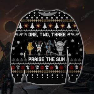 One Two Three Praise The Sun Ugly Christmas Sweater, Perfect Holiday Gift