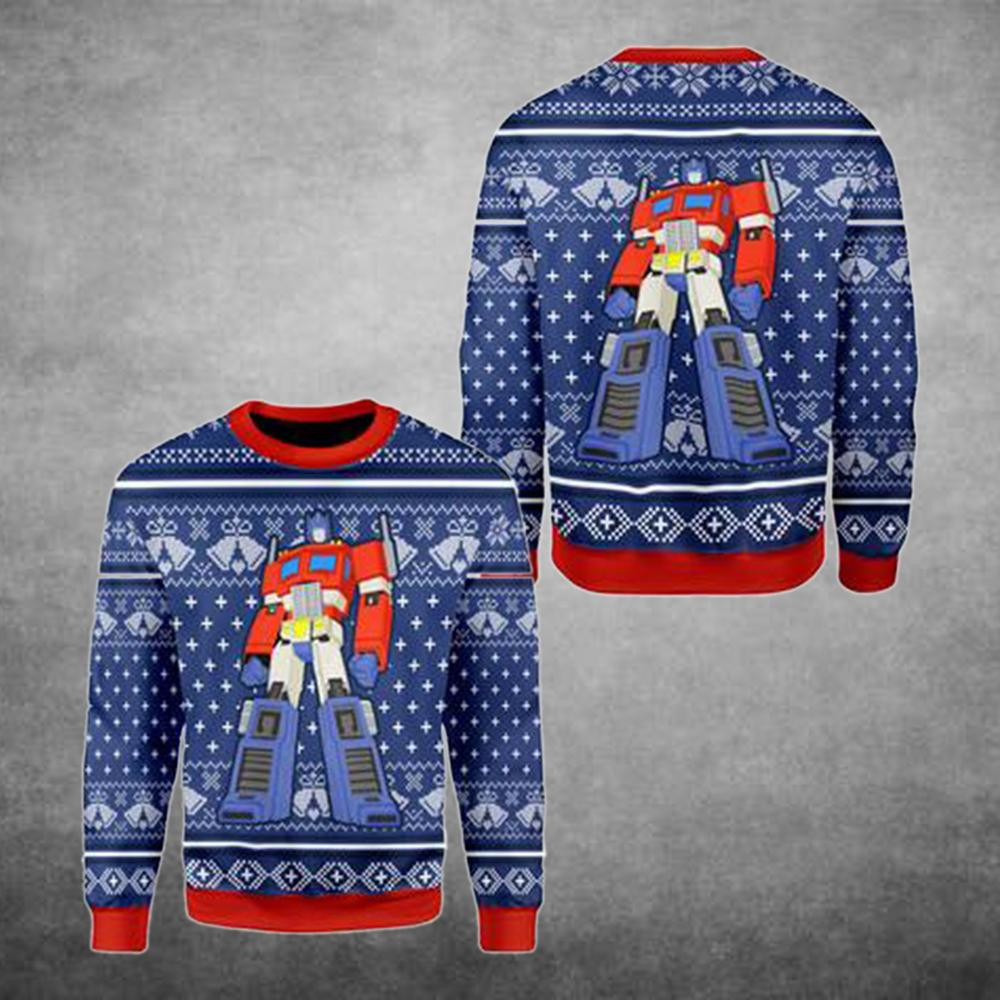 Optimus Prime Ugly Christmas Sweater Perfect Holiday Gift