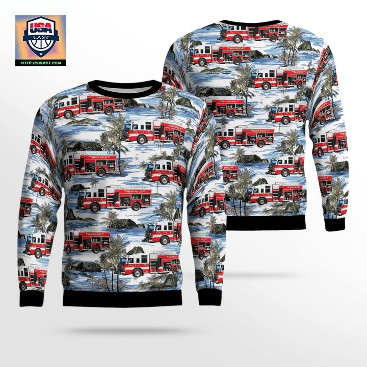 Oregon Salem Fire Department Christmas AOP Sweater