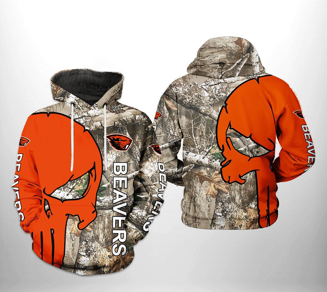 Oregon State Beavers NCAA Camo Veteran Hunting 3D All Over Print Hoodie & Zip Hoodie