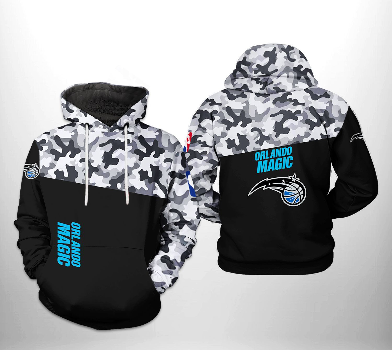 Orlando Magic NBA Camo Veteran Team 3D All Over Print Hoodie & Zip Hoodie