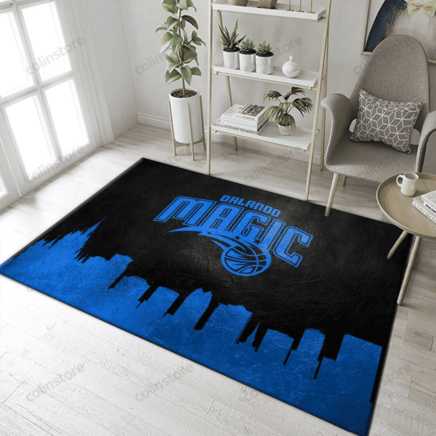 Orlando Magic Skyline Rectangle Area Rug – Full Print Carpet For Living Room & Bedroom Home Decor