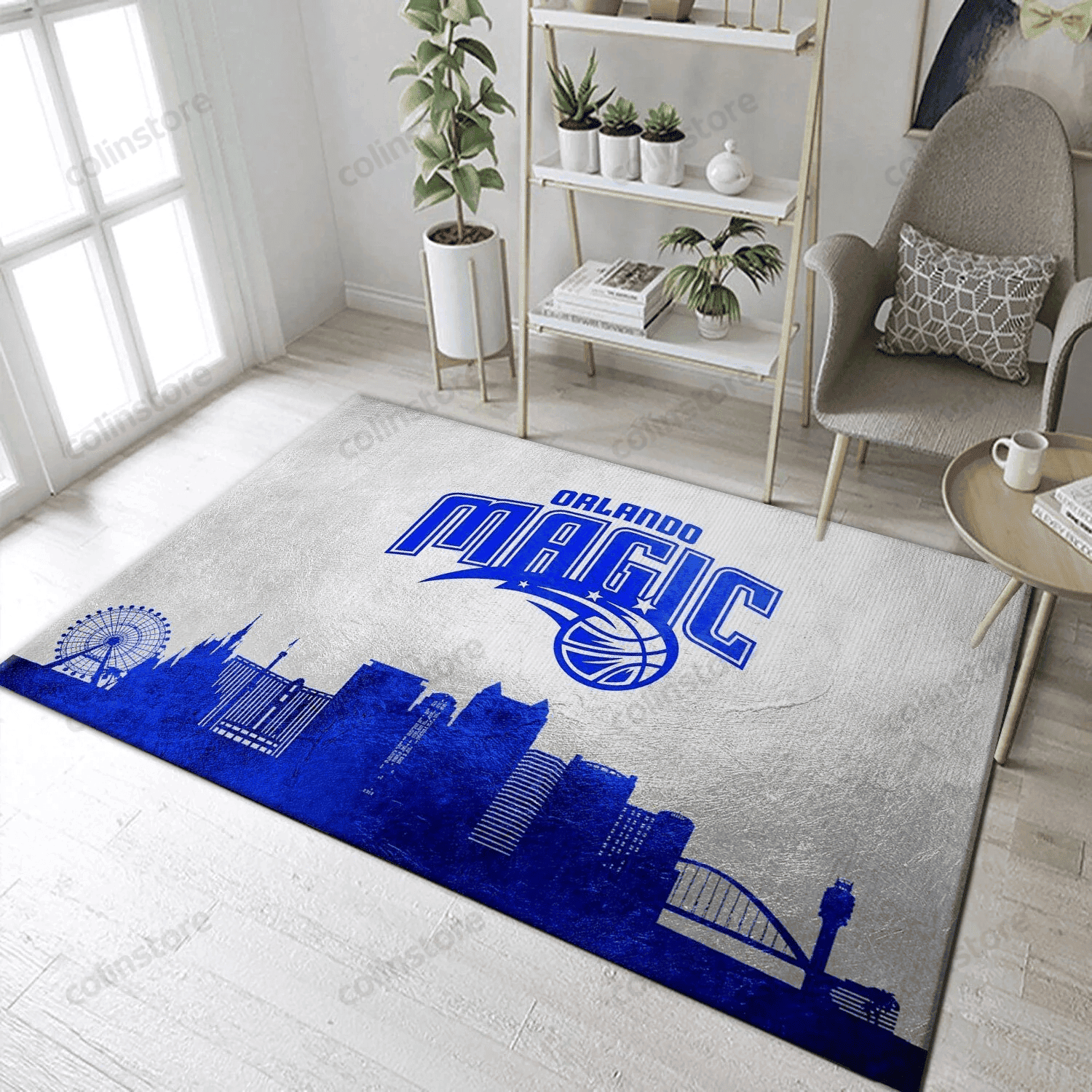 Orlando Magic Skyline Rectangle Area Rug – Full Print Carpet For Living Room & Bedroom Home Decor