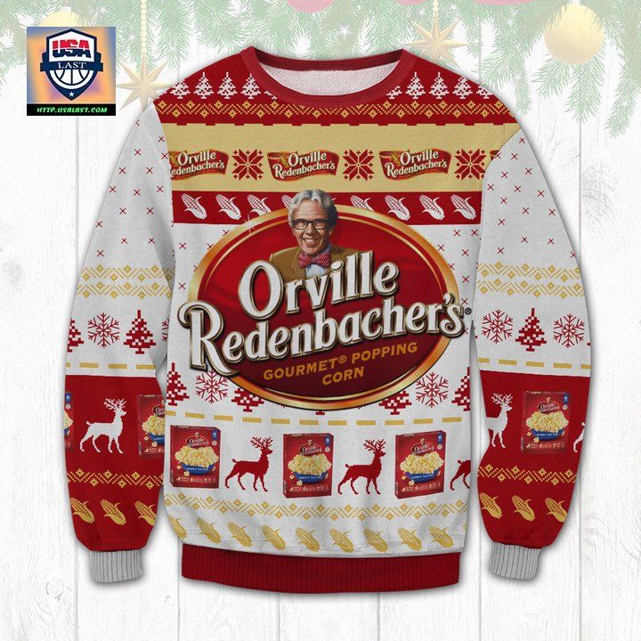 Orville Redenbachers Popcorn Ugly Christmas Sweater