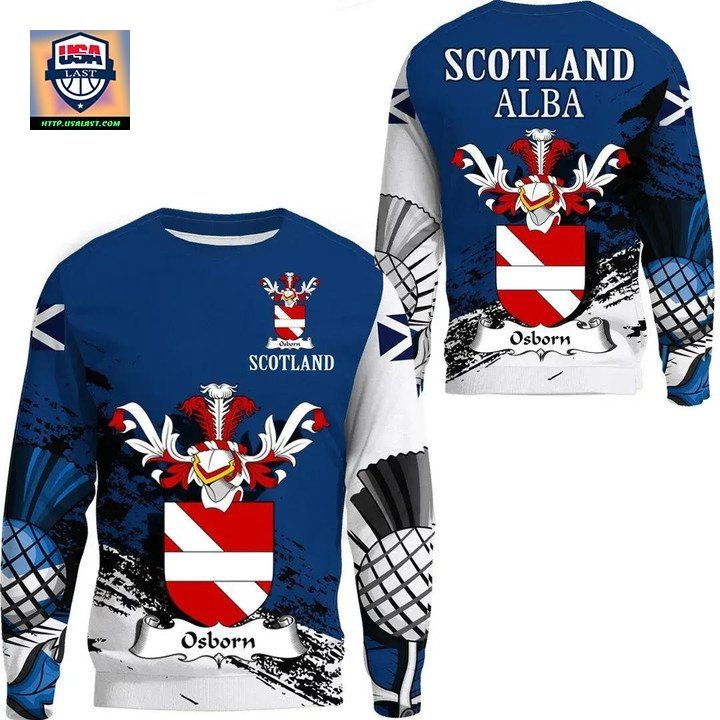 Osborn Scottish Family Crest Scotland Special Sweater 