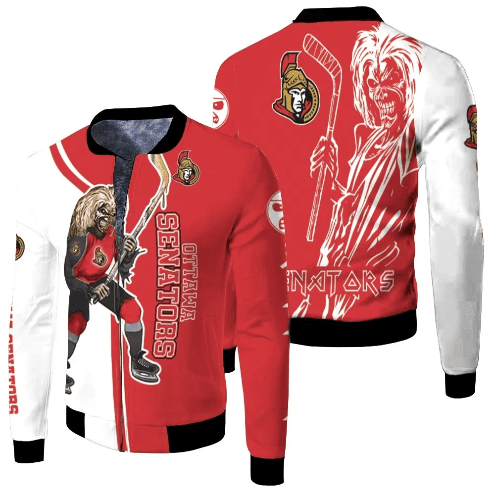 Ottawa Senators Zombie For Fans Bomber Jacket | NHL Team Jacket for Men & Women | Hockey Fan Gift
