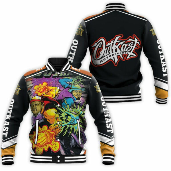 Outkast Atlien Super Power Hip Hop Baseball Jacket for Men & Women | Music Fan Gift