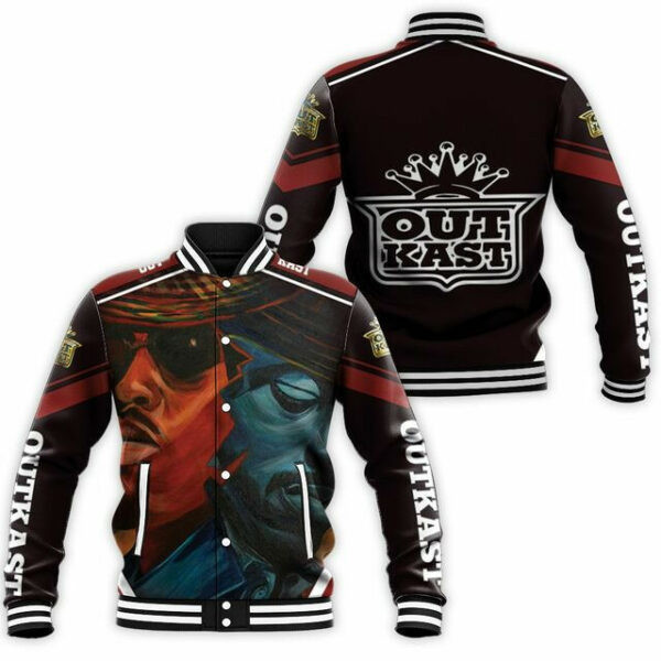 Outkast Oil Painting Style Hip Hop Baseball Jacket for Men & Women | Music Fan Gift