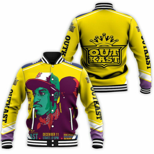 Outkast Watch Party Graffiti Hip Hop Baseball Jacket for Men & Women | Music Fan Gift