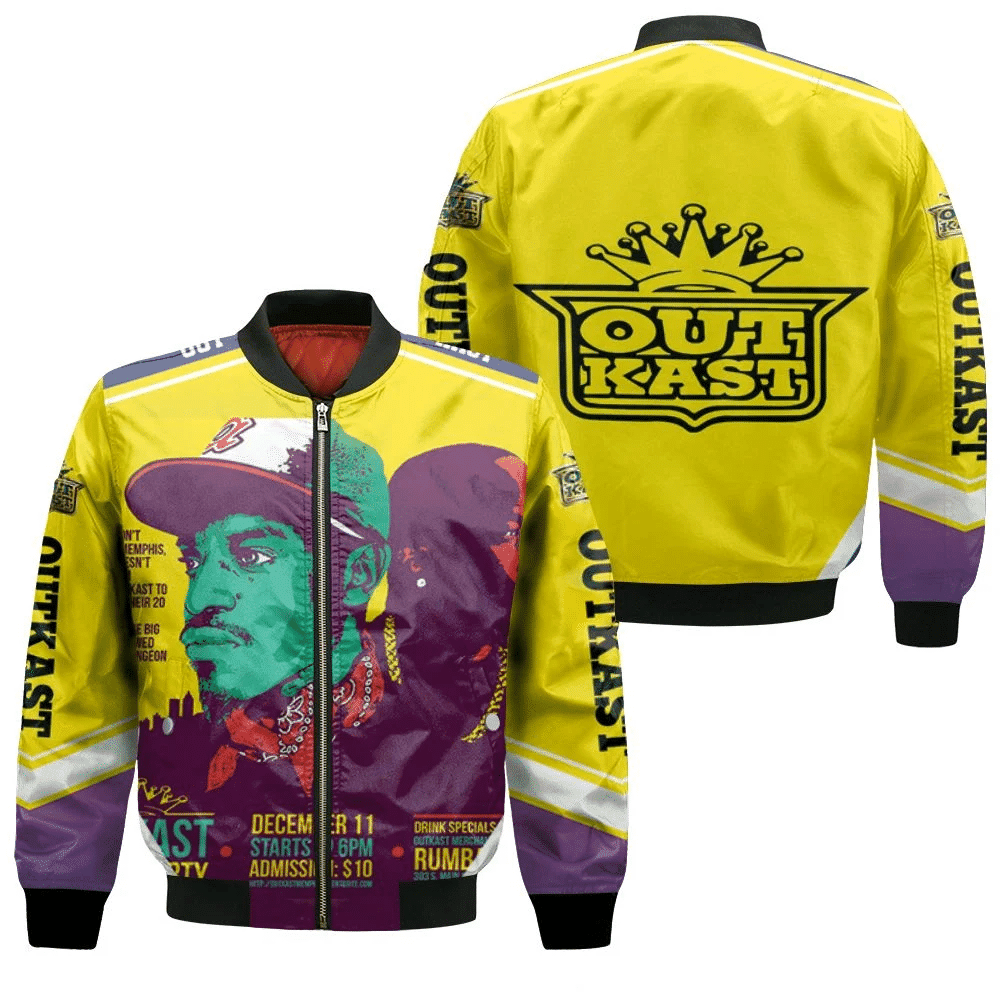 Outkast Watch Party Graffiti Style Bomber Jacket | Music Jacket for Men & Women | Music Fan Gift