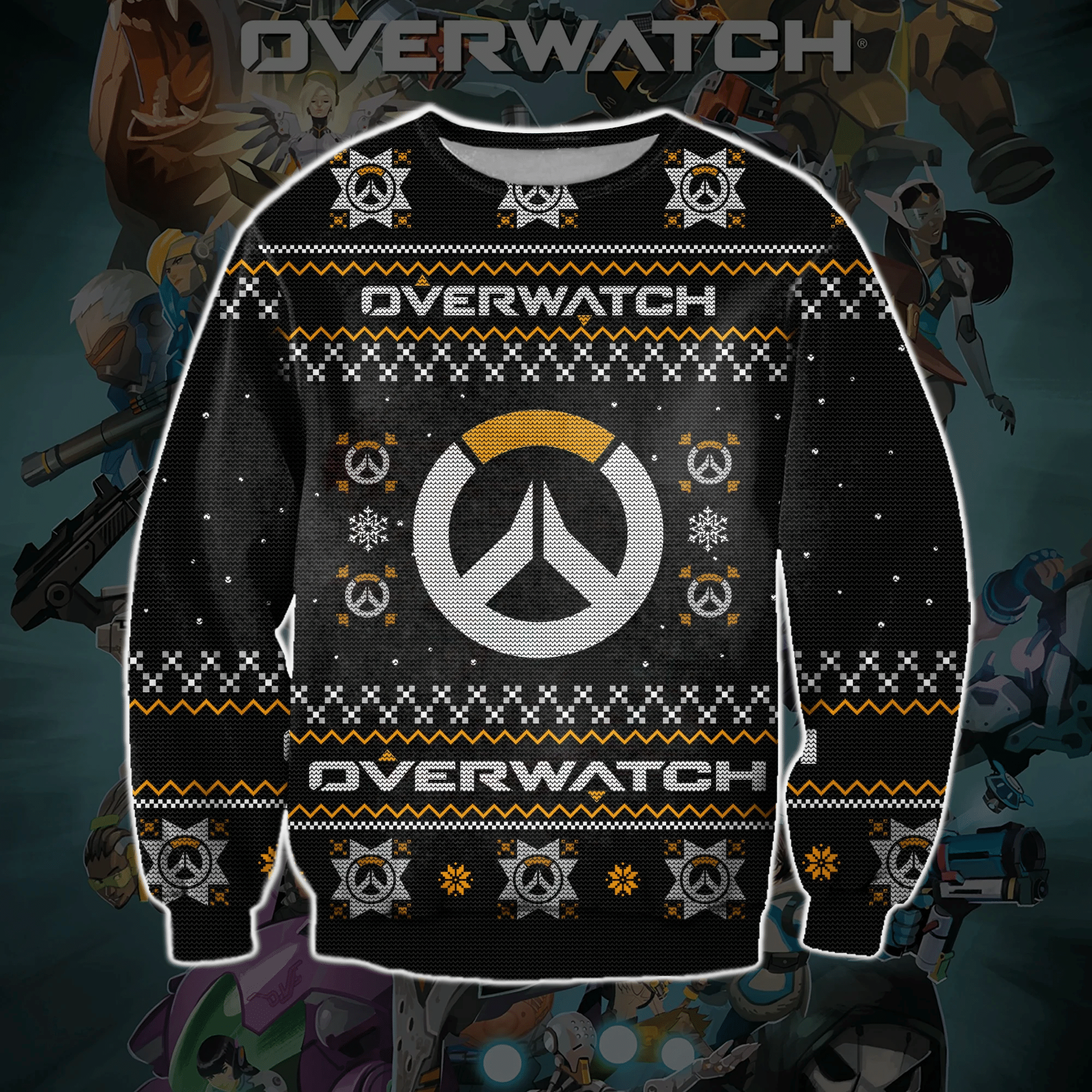 Overwatch Game 3D Knitting Pattern Print Ugly Christmas Sweater