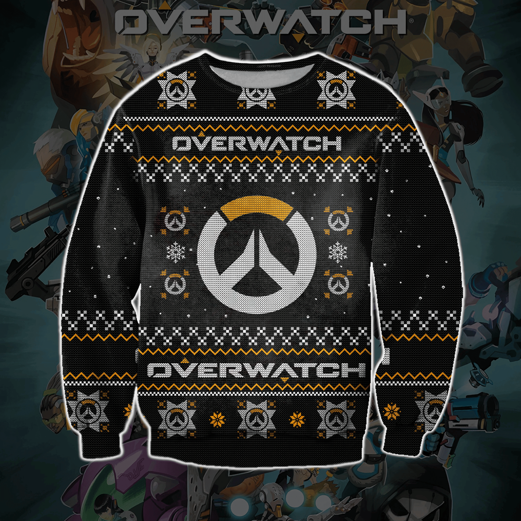 Overwatch Game Knitting Pattern For Unisex Ugly Christmas Sweater, Perfect Holiday Gift