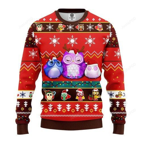 Owl Night Ugly Christmas Sweater,