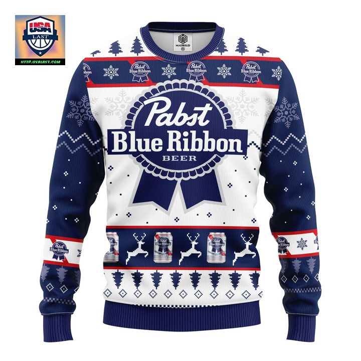 Pabst Blue Beer Ugly Christmas Sweater Amazing Gift Idea Thanksgiving Gift
