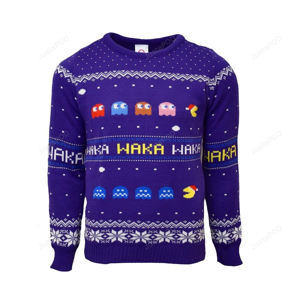 Pac-Man Christmas Ugly Christmas Sweater, Perfect Holiday Gift