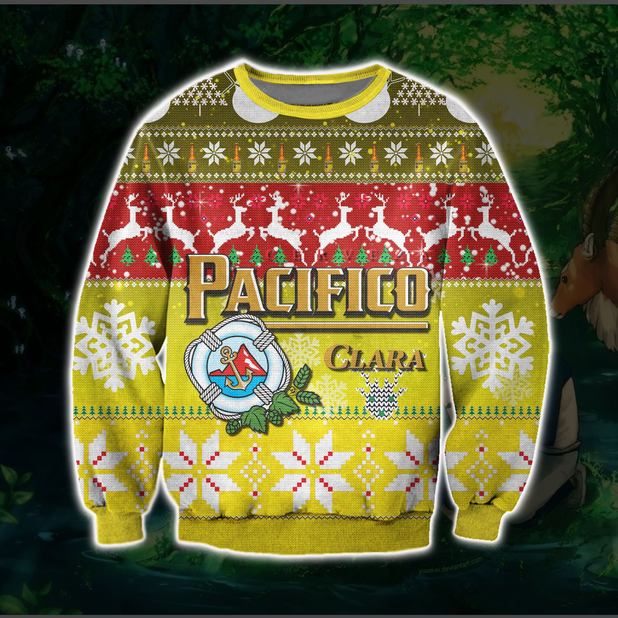 Pacifico Clara Knitting Pattern 3D Print Ugly Christmas Sweater
