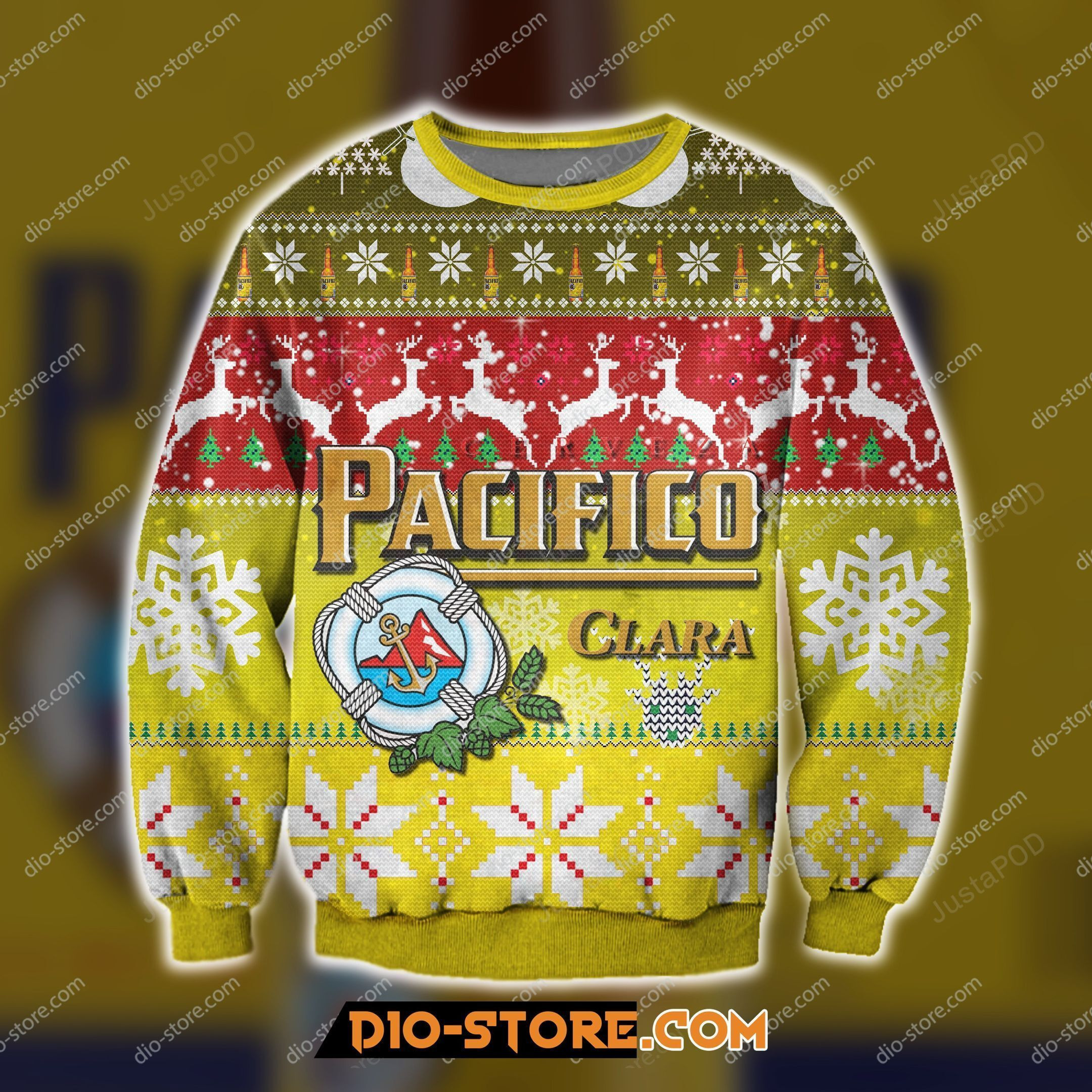 Pacifico Clara Knitting Pattern Ugly Christmas Sweater,