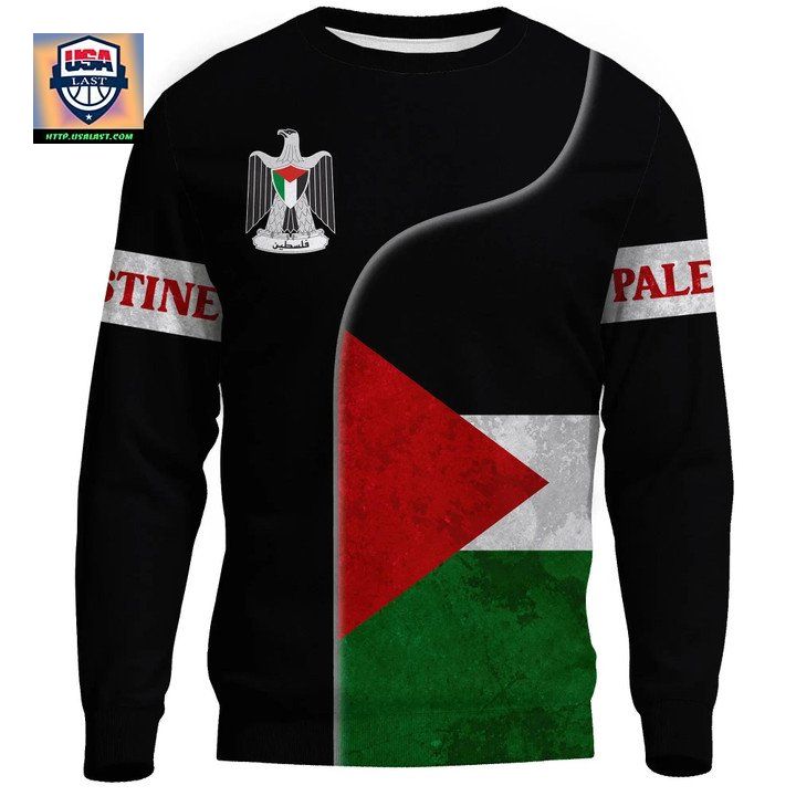 Palestine Flag Sweater Coat Of Arms A31