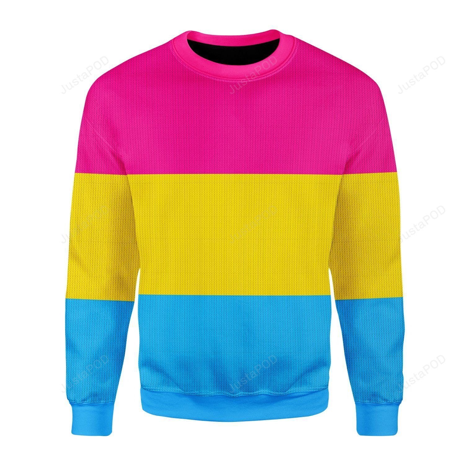 Pansexual Pride Flag Ugly Christmas Sweater, Perfect Holiday Gift