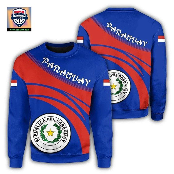 Paraguay Coat Of Arms Sweater Cricket Style J5W