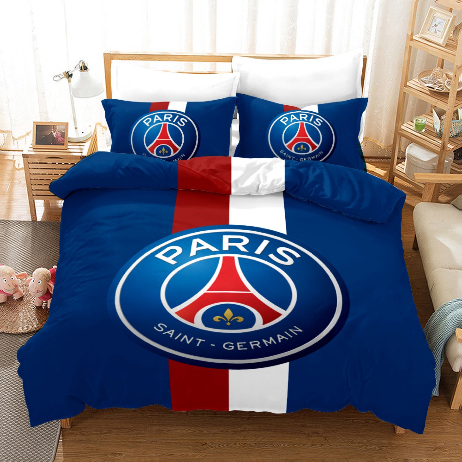 Paris Football Club Saint-Germann Duvet Cover Quilt Cover Pillowcase Bedding Set Bed Linen Home Bedroom Decor