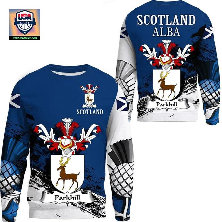 Parkhill Scottish Family Crest Scotland Special Sweater 