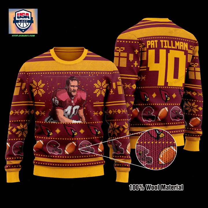 Pat Tillman 40 Arizona Cardinals Nfl Christmas Sweater