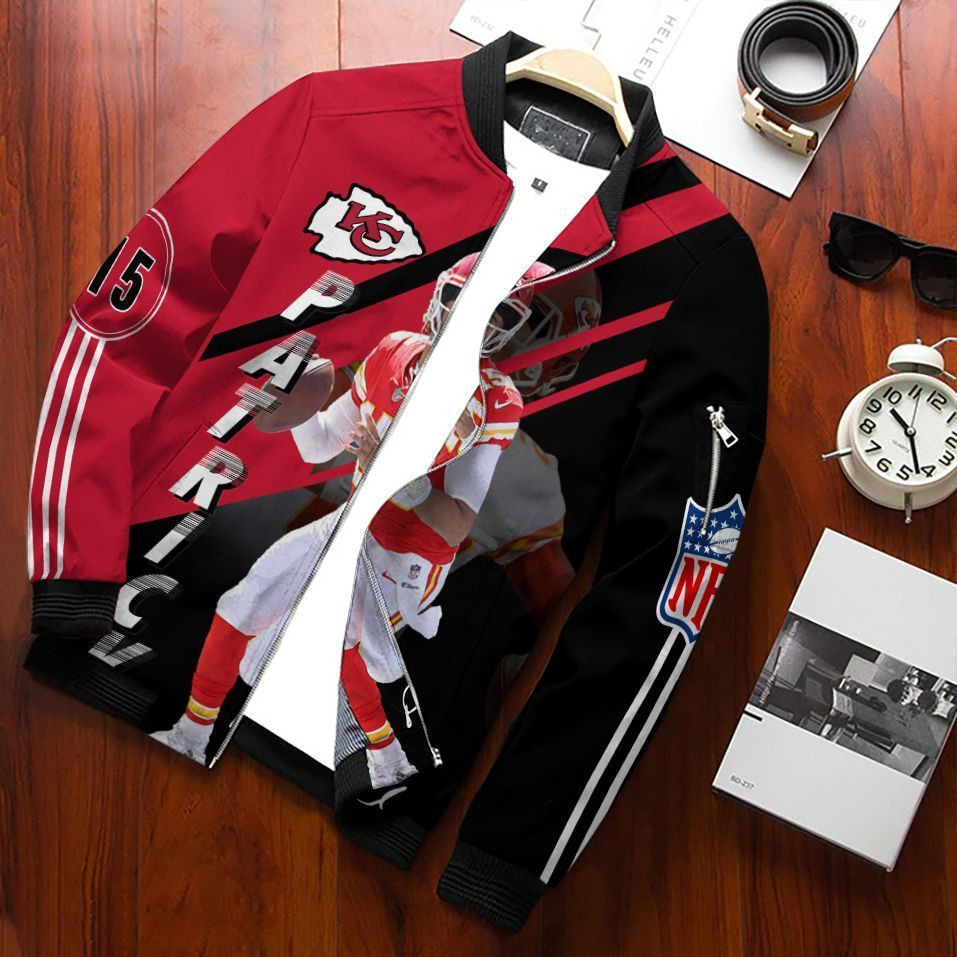 Patrick Lavon Mahomes Ii - Kansas City Chiefs Bomber Jacket | NFL Team Jacket for Men & Women | Football Fan Gift