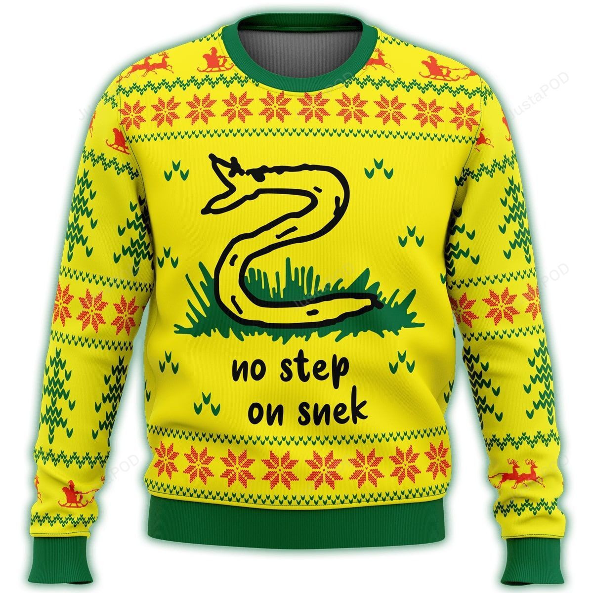 Pattern No Step On Snek Ugly Christmas Sweater, Perfect Holiday Gift