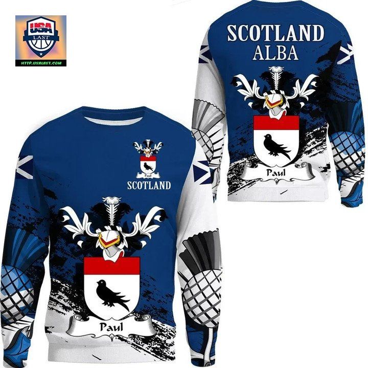 Paul Scottish Family Crest Scotland Special Sweater 