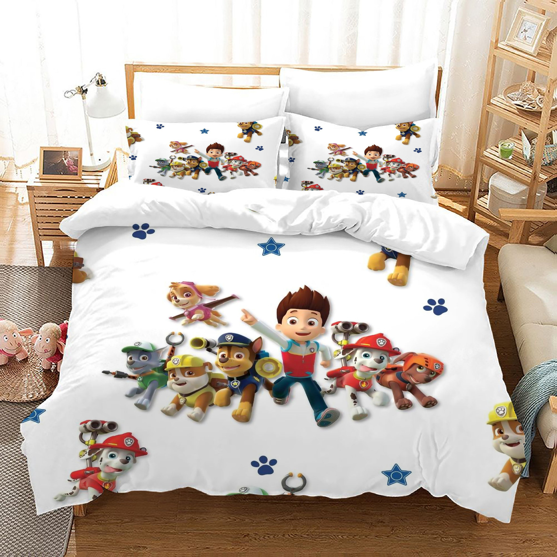 Paw Patrol Marshall Duvet Cover Quilt Cover Pillowcase Bedding Set Bed Linen Home Bedroom Decor