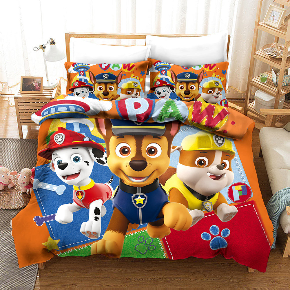 Paw Patrol Marshall Duvet Cover Quilt Cover Pillowcase Bedding Set Bed Linen Home Bedroom Decor