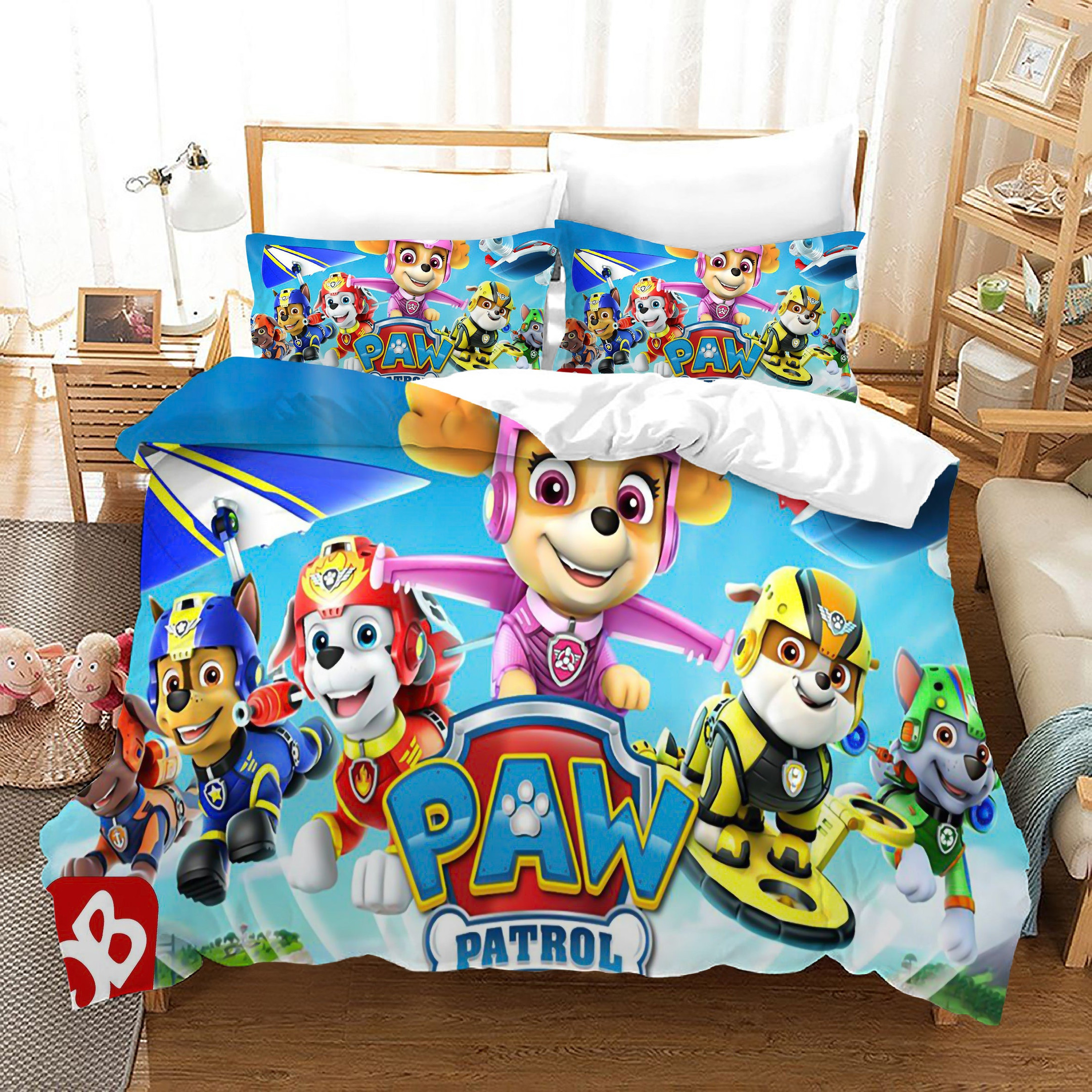Paw Patrol Marshall Duvet Cover Quilt Cover Pillowcase Bedding Set Bed Linen Home Bedroom Decor