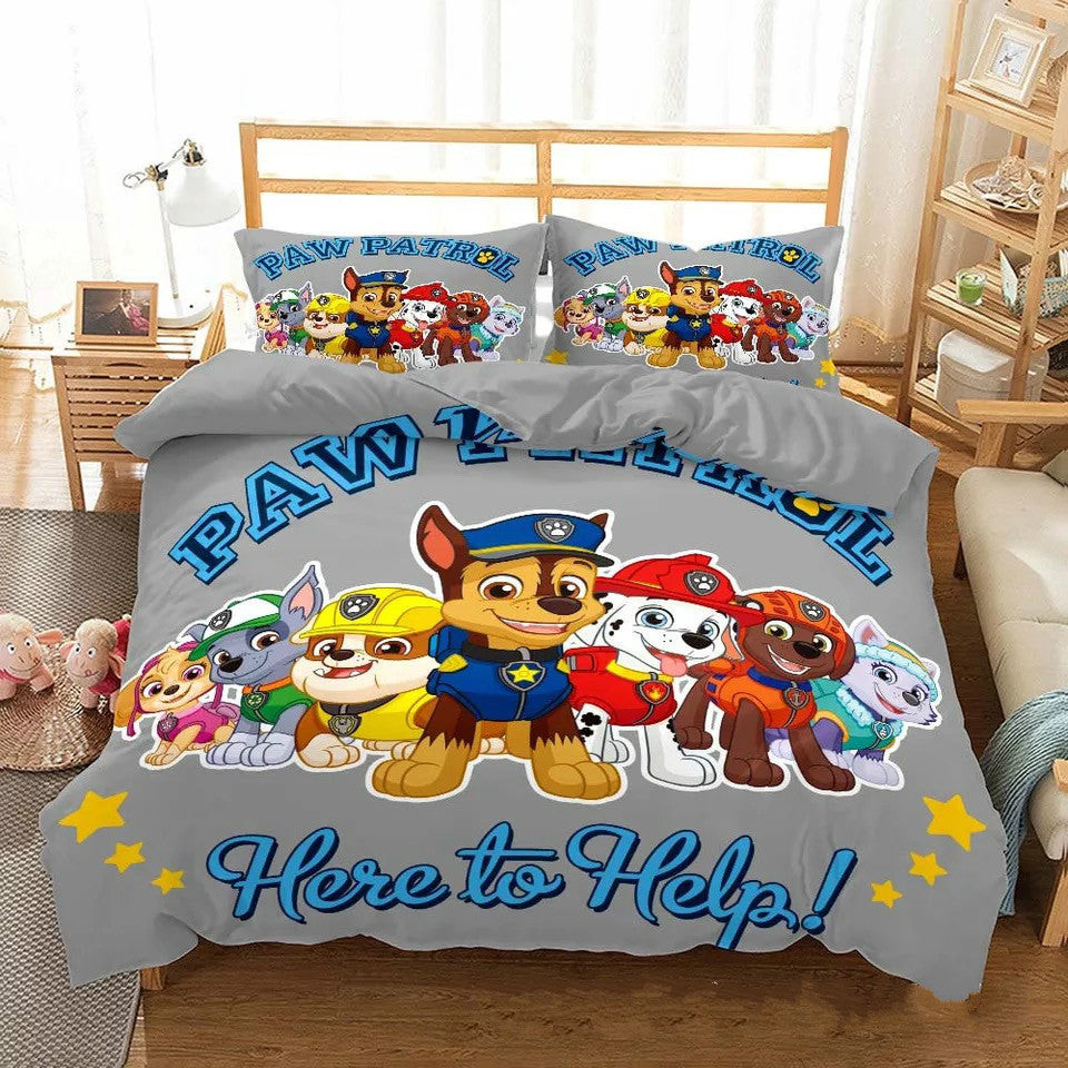 Paw Patrol Marshall Duvet Cover Quilt Cover Pillowcase Bedding Set Bed Linen Home Bedroom Decor