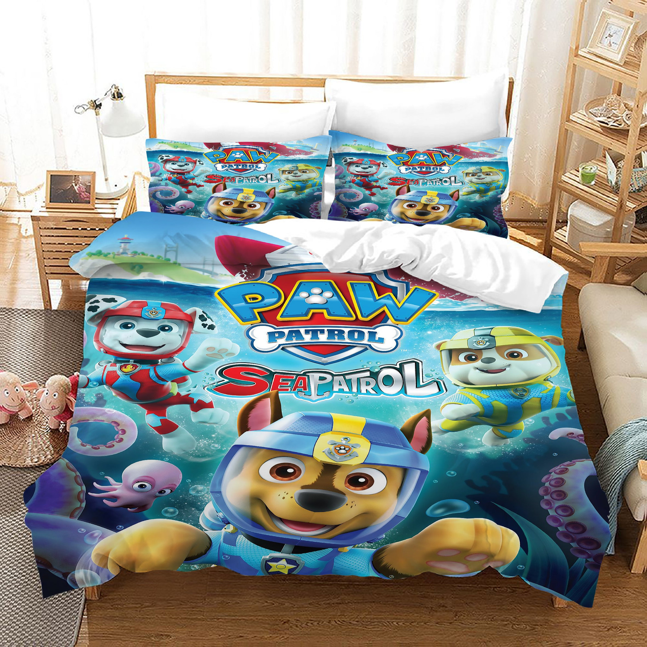 Paw Patrol Marshall Duvet Cover Quilt Cover Pillowcase Bedding Set Bed Linen Home Bedroom Decor