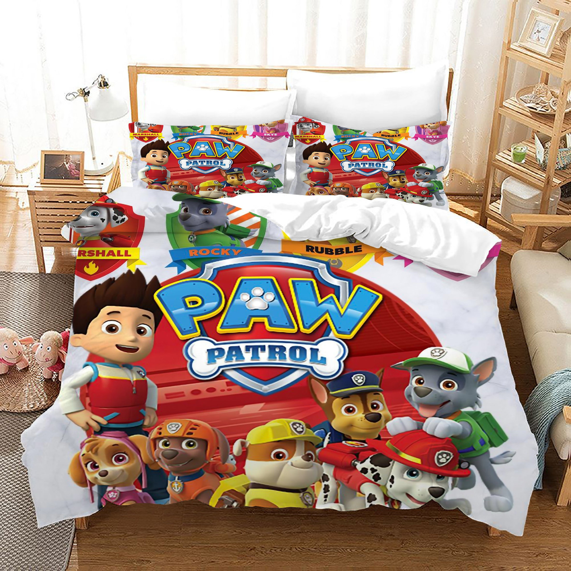 Paw Patrol Marshall Duvet Cover Quilt Cover Pillowcase Bedding Set Bed Linen Home Bedroom Decor