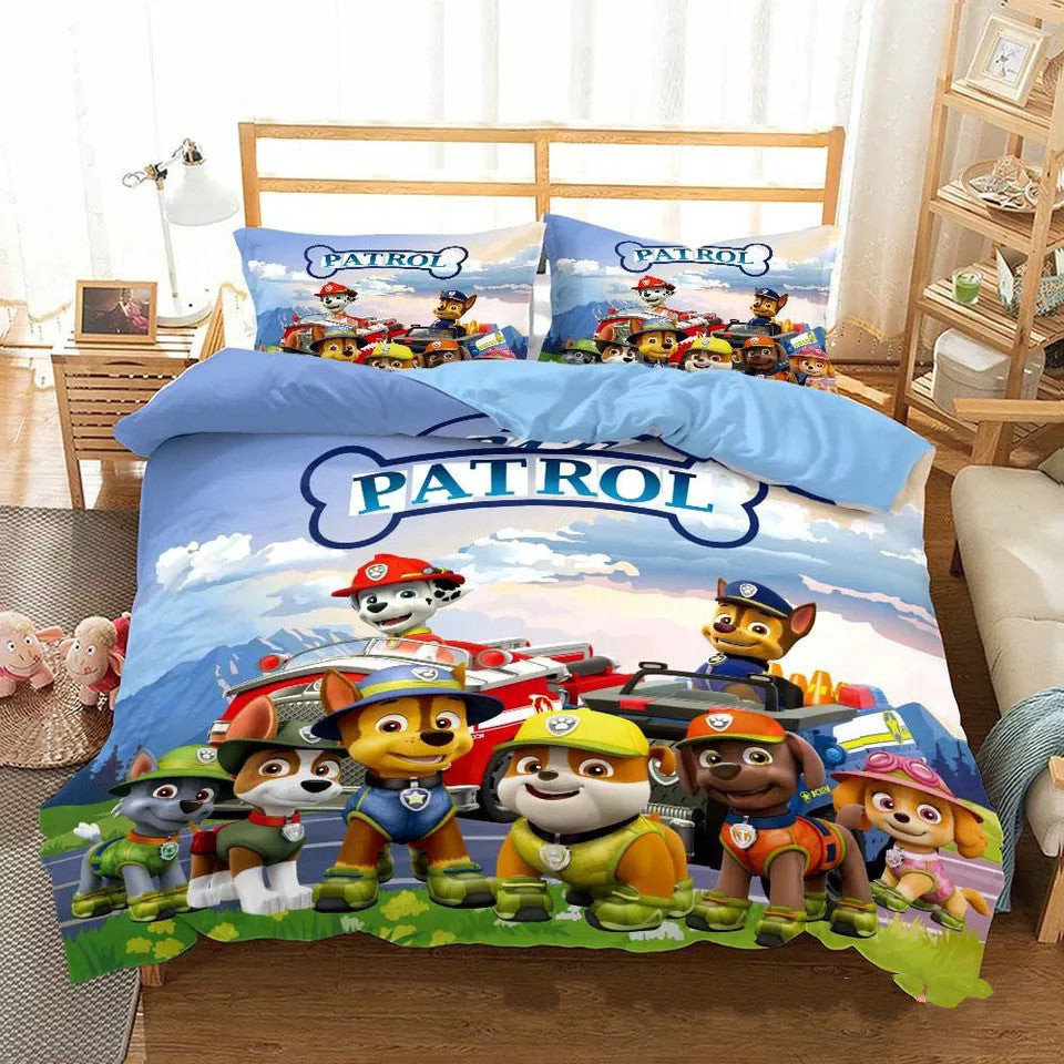 Paw Patrol Marshall Duvet Cover Quilt Cover Pillowcase Bedding Set Bed Linen Home Bedroom Decor