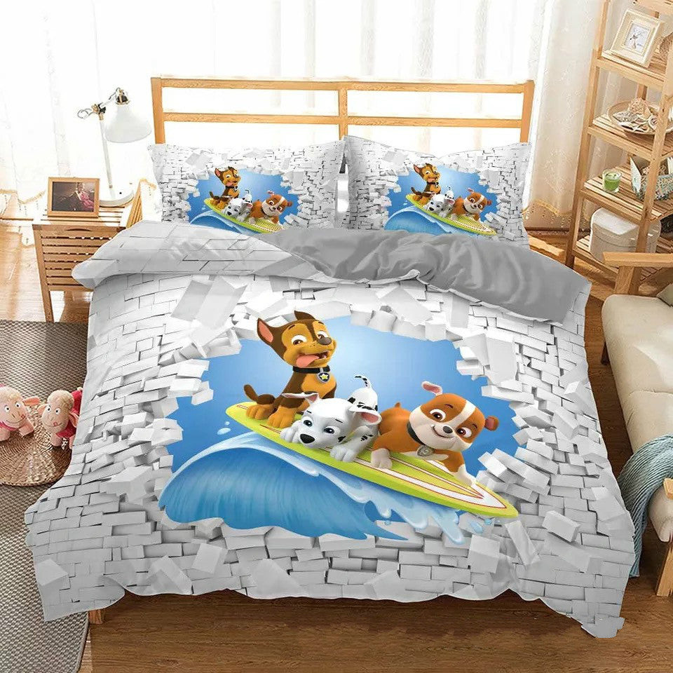 Paw Patrol Marshall Duvet Cover Quilt Cover Pillowcase Bedding Set Bed Linen Home Bedroom Decor