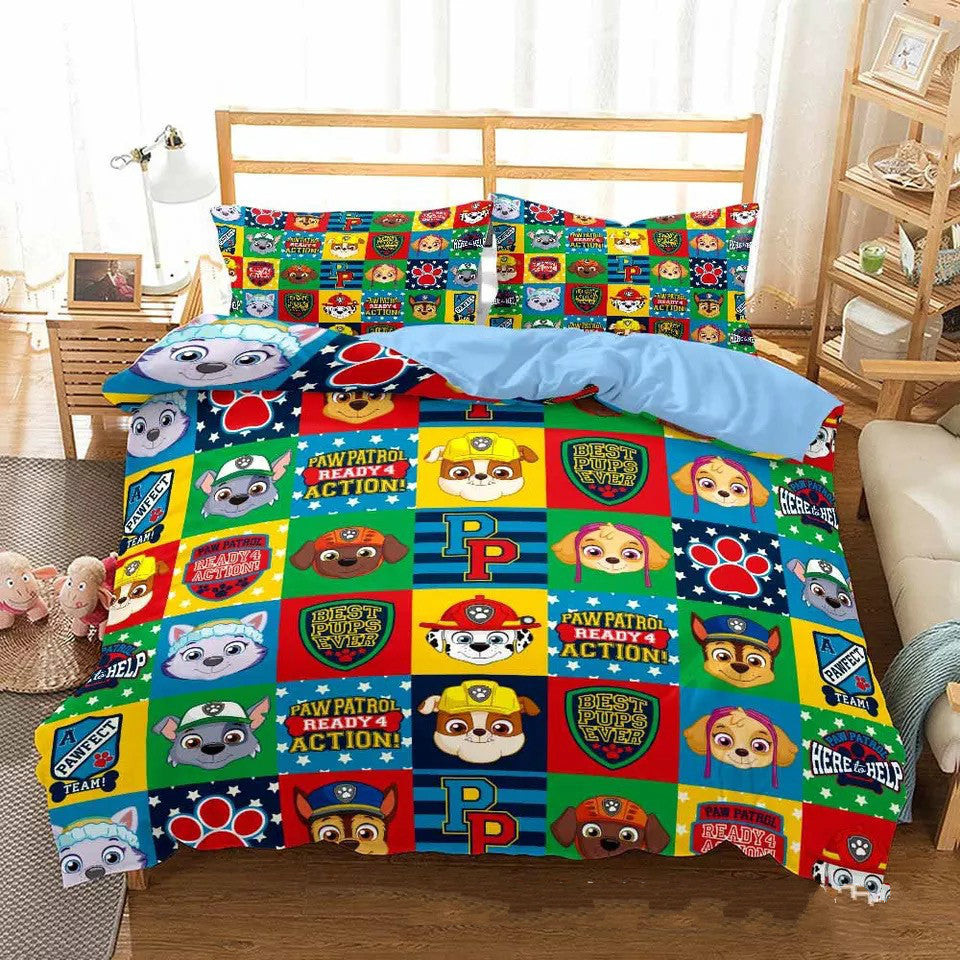 Paw Patrol Marshall Duvet Cover Quilt Cover Pillowcase Bedding Set Bed Linen Home Bedroom Decor