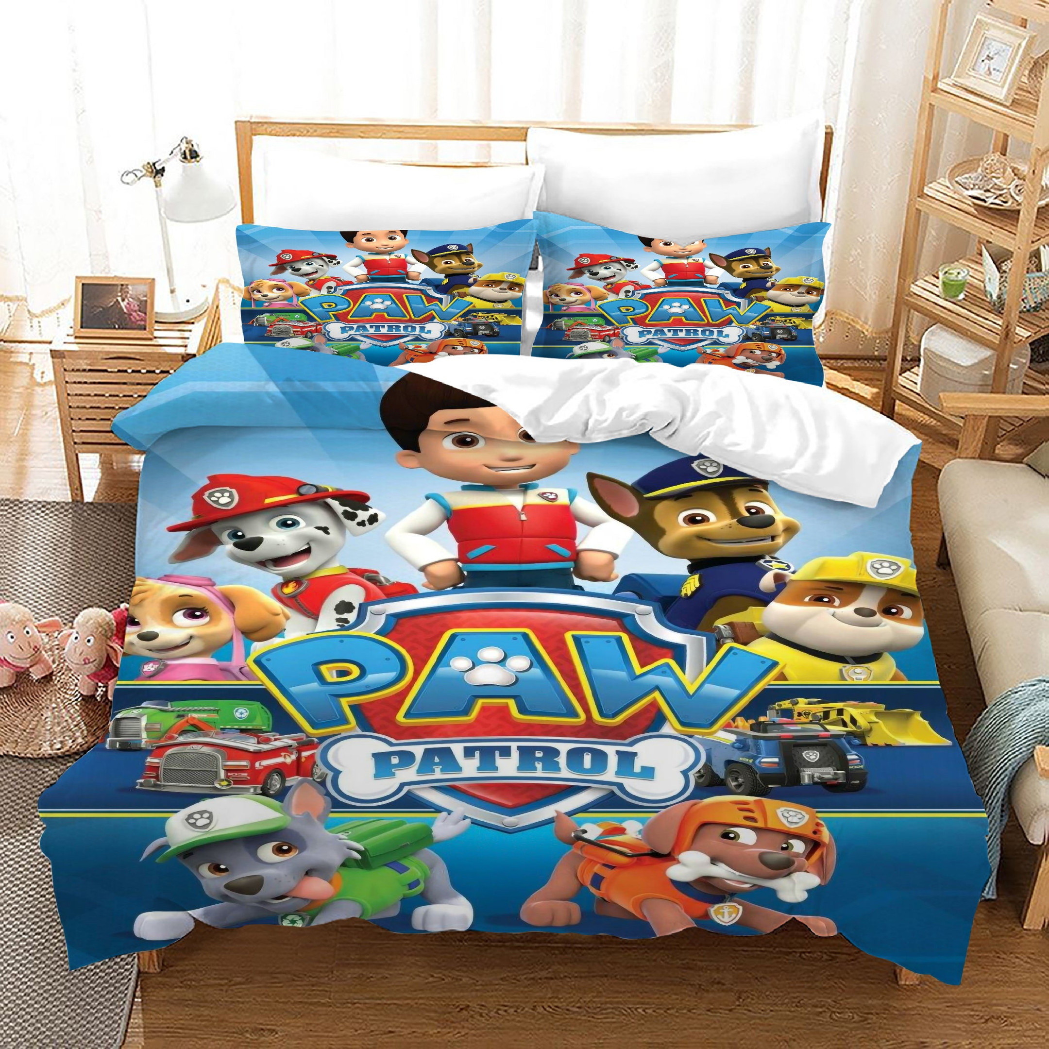 Paw Patrol Marshall Duvet Cover Quilt Cover Pillowcase Bedding Set Bed Linen Home Bedroom Decor
