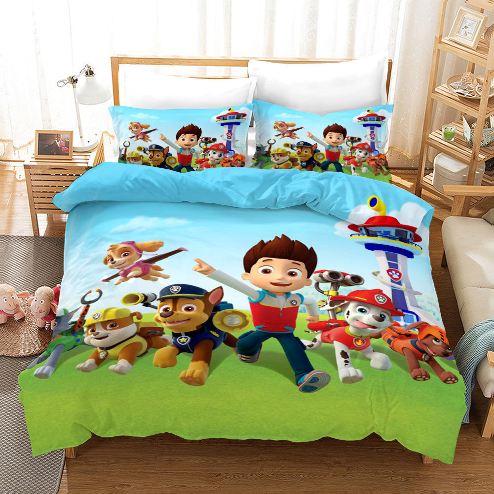 Paw Patrol Marshall Duvet Cover Quilt Cover Pillowcase Bedding Set Bed Linen Home Bedroom Decor