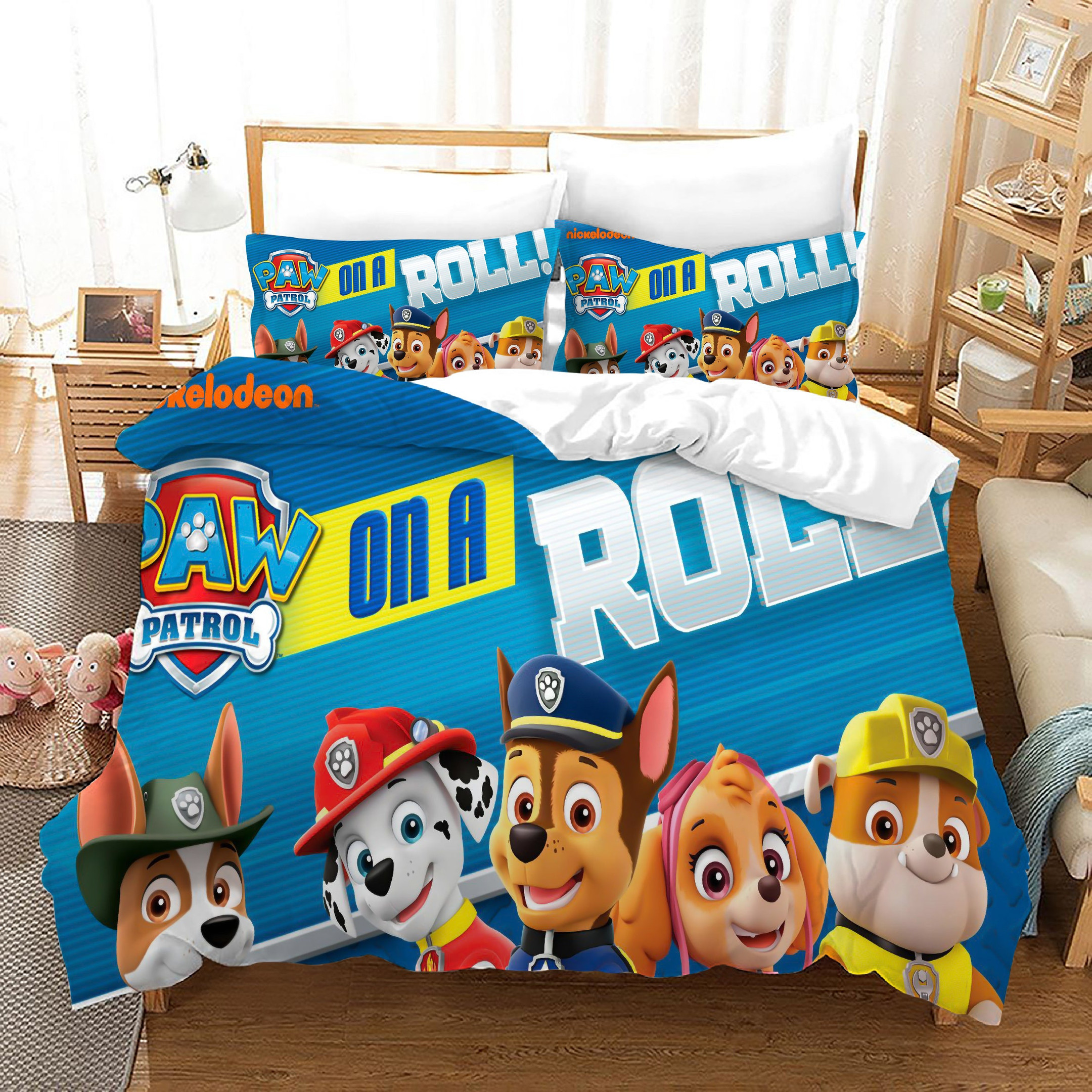 Paw Patrol Marshall Duvet Cover Quilt Cover Pillowcase Bedding Set Bed Linen Home Bedroom Decor