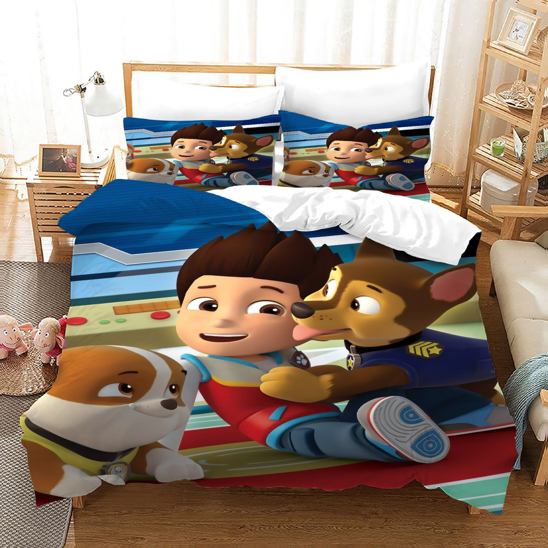 Paw Patrol Marshall Duvet Cover Quilt Cover Pillowcase Bedding Set Bed Linen Home Bedroom Decor