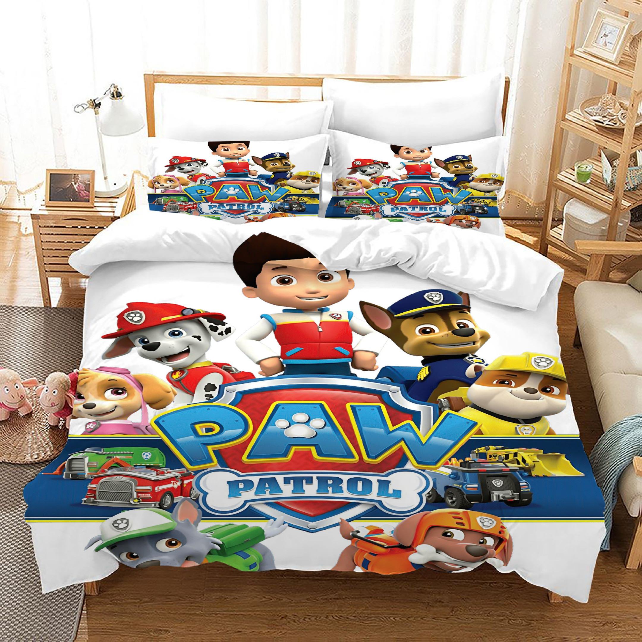 Paw Patrol Marshall Duvet Cover Quilt Cover Pillowcase Bedding Set Bed Linen Home Bedroom Decor