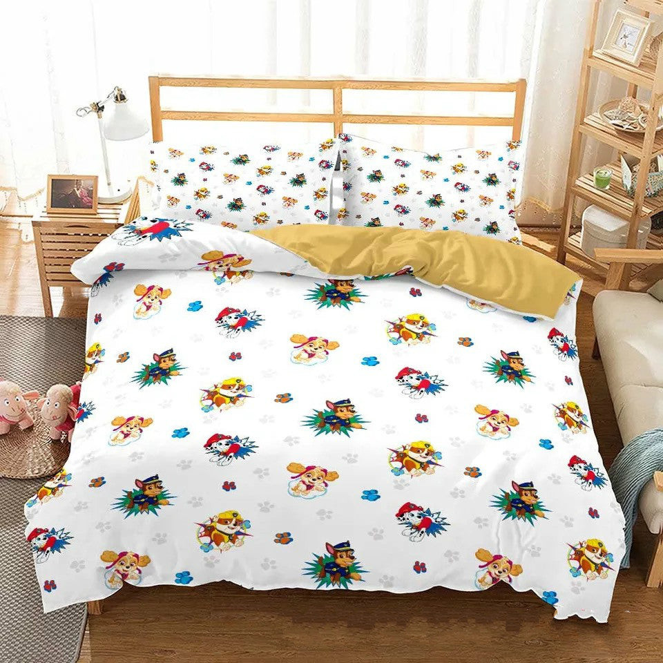 Paw Patrol Marshall Duvet Cover Quilt Cover Pillowcase Bedding Set Bed Linen Home Bedroom Decor