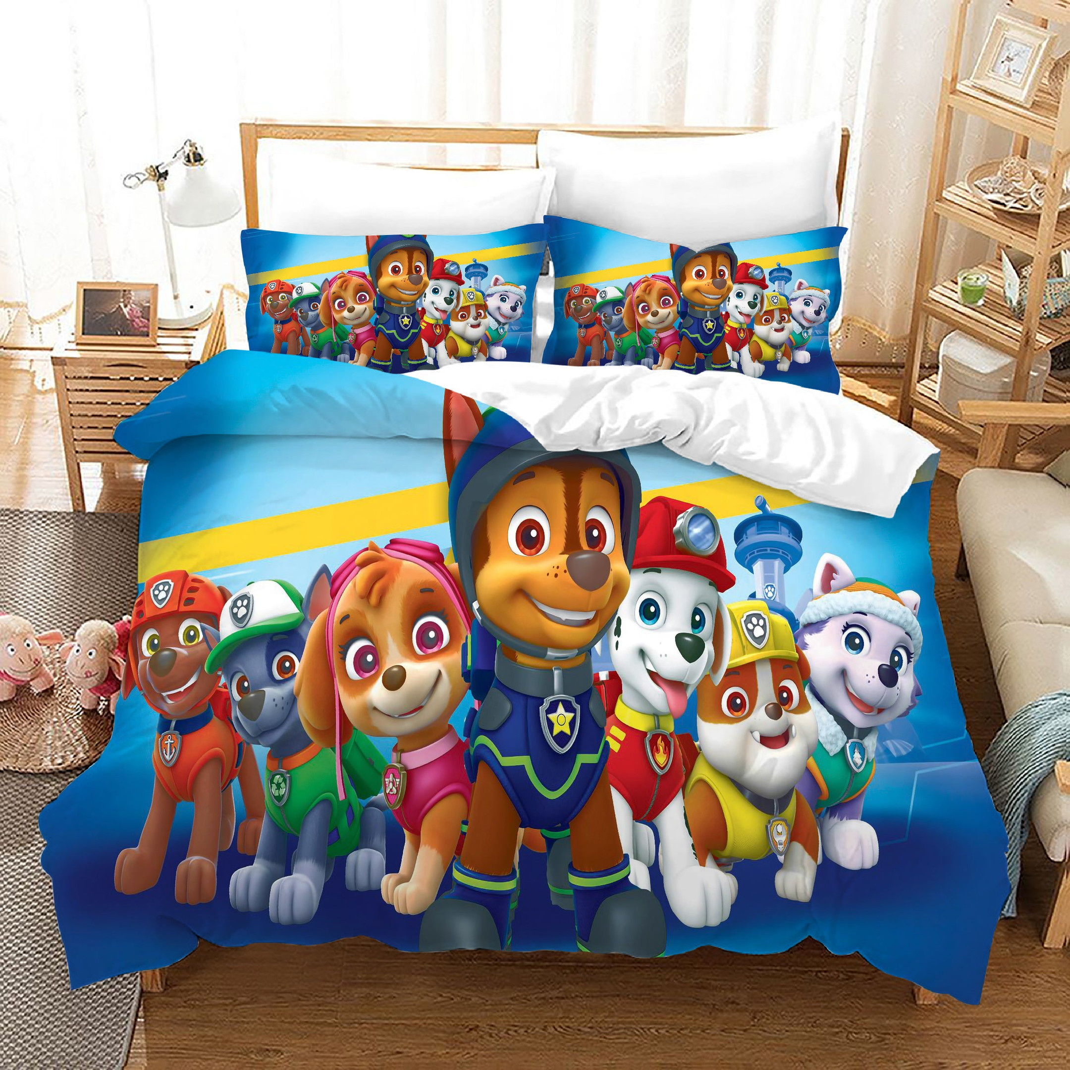 Paw Patrol Marshall Duvet Cover Quilt Cover Pillowcase Bedding Set Bed Linen Home Bedroom Decor