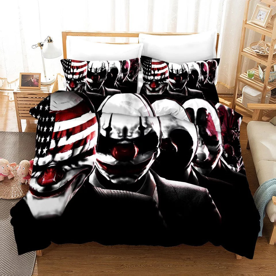 Payday 2 Dallas Wolf Chains Hoxton Duvet Cover Quilt Cover Pillowcase Bedding Set Bed Linen Home Bedroom Decor