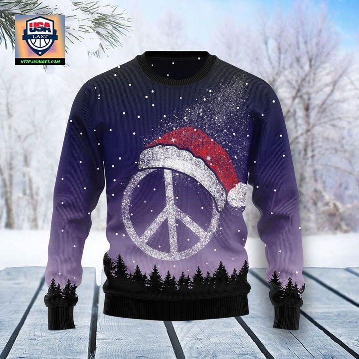 Peace Hippie Ugly Christmas Sweater